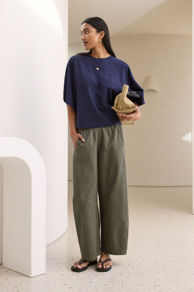 Lucy Relaxed Sleeve Tee, TRUE NAVY