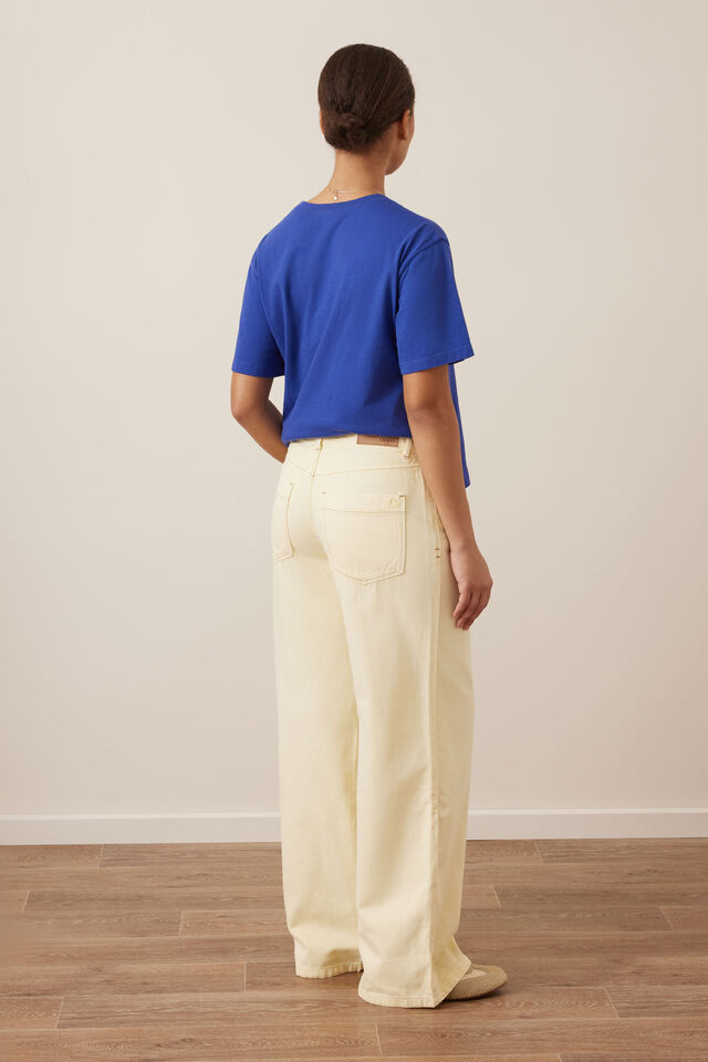 Willow Soft Wide Leg Jean, BUTTER