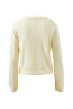 Nelly Long Sleeve Knit Cardi, EGGSHELL - alternate image 3