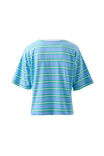 Boa Boxy Pocket Tee, POWDER/ZESTY GREEN STRIPE - alternate image 3
