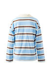 Shelby Slouchy Rugby Top, POWDER BLUE/TOFFEE STRIPE - alternate image 3
