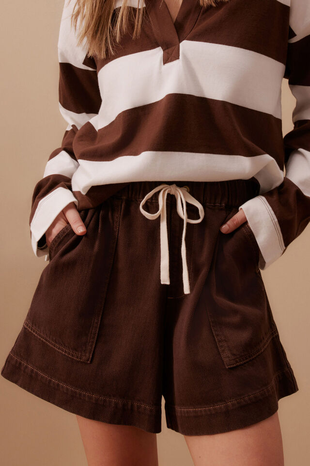Relaxed Everyday Short, CHOCOLATE