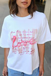 Ceres Life X Bhf Love Tee, WHITE/CORAL - alternate image 4