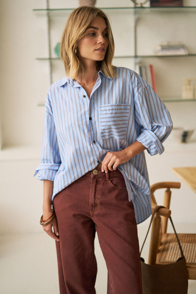 Maggie Tapered Barrel Jean, BURNT TOFFEE