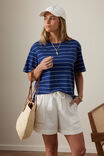 PRUSSIAN BLUE/MILK STRIPE
