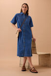 Ava Short Sleeve Midi Dress, FRESH INDIGO - alternate image 5