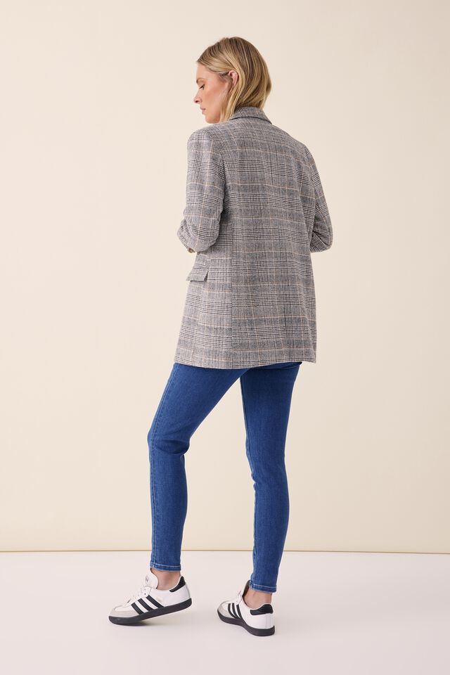 Ultra Stretch Pull On Jean With Organic Cotton, INDIGO BLUE