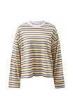 Beau Long Sleeve Slouchy Tee, NEW BUTTER BRUNETTE STRIPE - alternate image 2