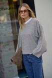 HERITAGE NAVY/BUTTER/STONE STRIPE