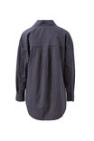 Peta Oversized Shirt, NAVY CHECK - alternate image 3