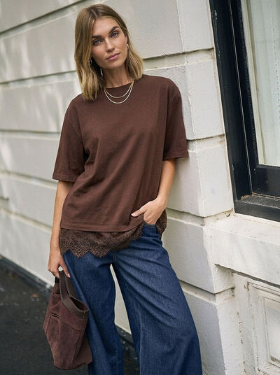 Lacey Tee, CHOCOLATE
