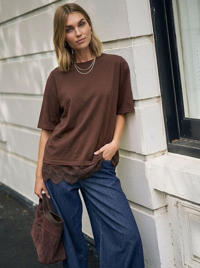 Lacey Tee, CHOCOLATE