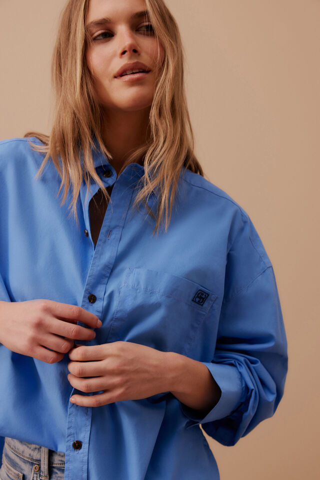 Peta Oversized Shirt, AMALFI BLUE