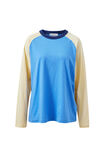 Hadley Long Sleeve Raglan Tee, SURF BLUE/BUTTER - example image 2