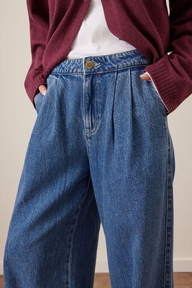 Pleat Jean, FRESH INDIGO