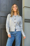 Soft Crew Cardi, GREY MARLE - alternate image 1