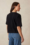 Boxy V Neck Tee, BLACK - alternate image 3