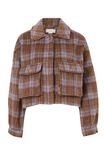 Cropped Jacket In Wool Blend, ORCHID CHECK - alternate image 2