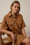 Sammy Relaxed Shirt Dress, TOFFEE - alternate image 5