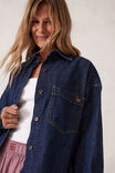 Long Sleeve Denim Shirt Jf, MIDNIGHT - alternate image 4