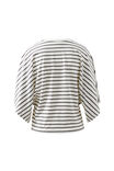 Lucy Relaxed Sleeve Tee, VANILLA /PHANTOM FINE STRIPE - alternate image 3