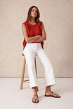 Jude Wide Leg Crop Jean, FRESH ECRU - alternate image 6