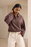 Elke Collared Tie Top, BRUNETTE - example image 6