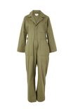 Relaxed Zip Jumpsuit, SOFT OLIVE RESCUED FABRIC - alternate image 2