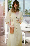 Sculptured Sleeve Midi Dress, SUNSHINE - alternate image 3