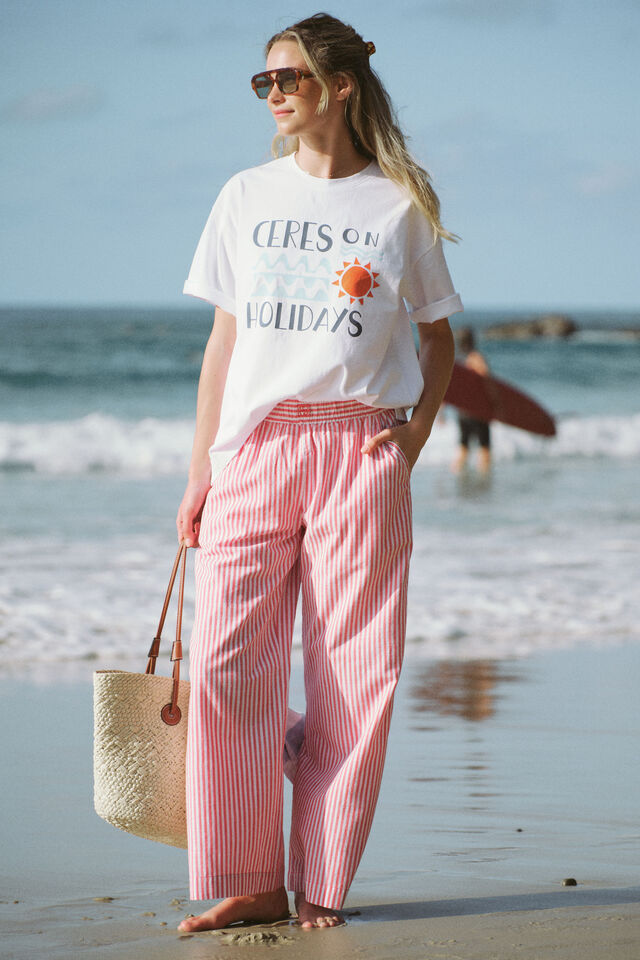 The Lounge Pant, HERITAGE RED BRIGHT WHITE STRIPE