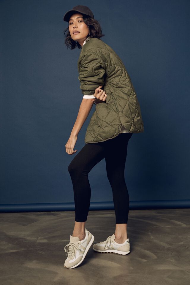 Oversized Quilted Shell, MILITARY KHAKI