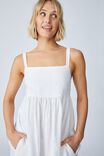 Linen Summer Midi Dress, WARM WHITE - alternate image 4