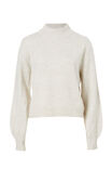 Soft Knit Mock Neck In Recycled Blend, OATMEAL MARLE - alternate image 2