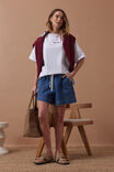 Tully Boyfriend Tee, WHITE/CERES SCRIPT POMEGRANATE EMBROIDERY - alternate image 6