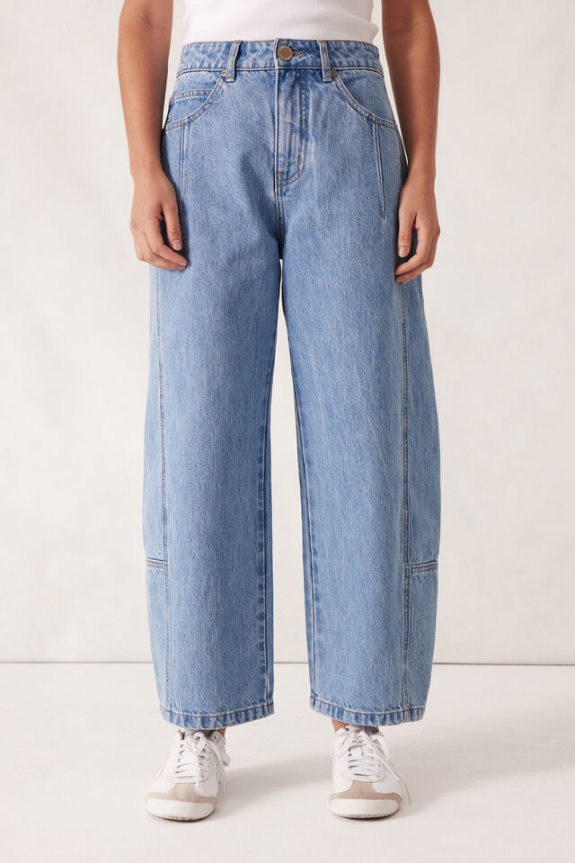 Darted Barrel Jean, VINTAGE BLUE