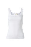 Contour Rib Square Neck Tank, WHITE - alternate image 2