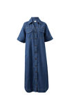 Sloane Short Sleeve Midi Dress, TRUE INDIGO - example image 2