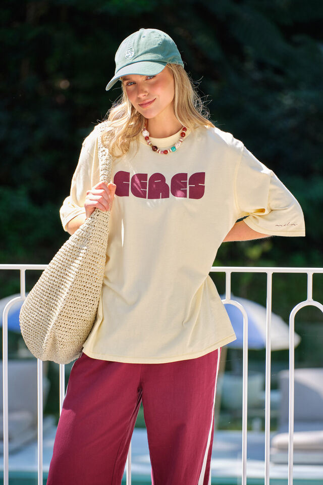 Liv Oversized Tee, SUNNY TINT/ CERES ABSTRACT