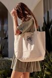 Monogram Tote, NATURAL/BLACK EMBROIDERY - alternate image 1