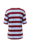 Stevie Slouchy Tee, BURGUNDY/SKY BLUE STRIPE - alternate image 3