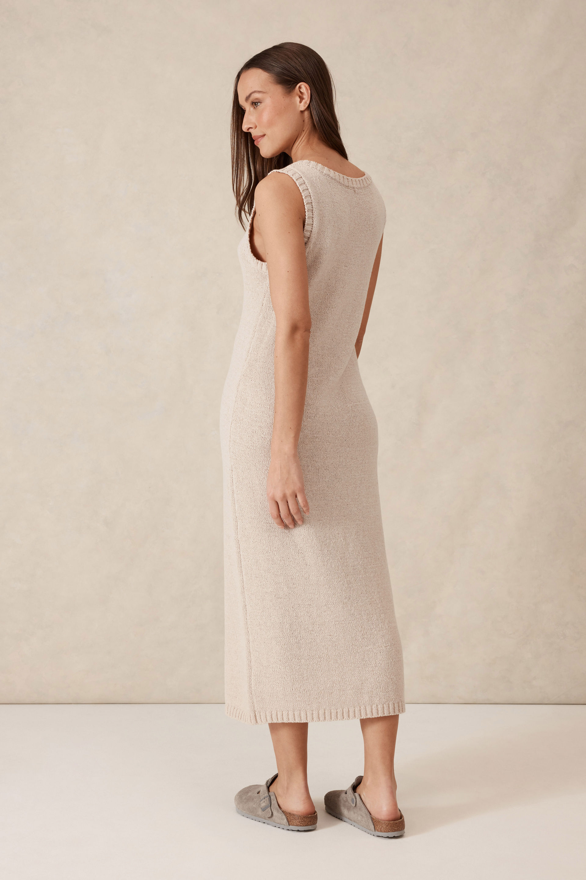 Sleeveless Beach Knit Midi Dress