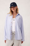 Peta Oversized Shirt, WHITE HERITAGE BLUE STRIPE - alternate image 4