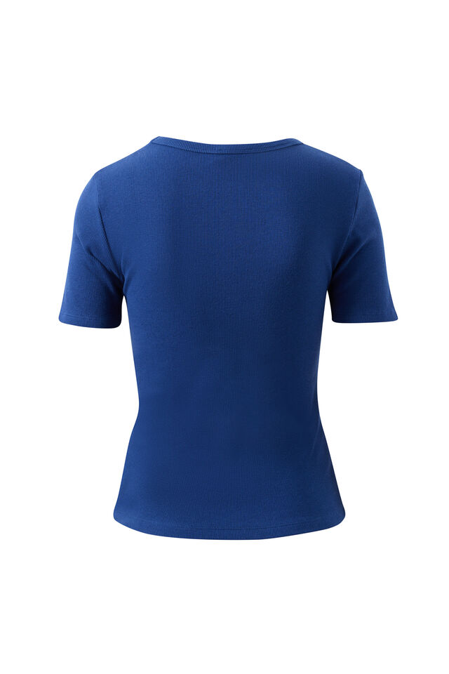 Luella Rib Tee, PRUSSIAN BLUE
