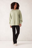 Isla Oversized Slouchy Crew, MATCHA MINI LOGO - alternate image 5