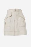 Utility Skirt In Organic Cotton Viscose Twill, ECRU - alternate image 2