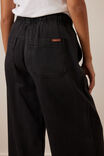 Andie Wide Leg Drawstring Pant, WASHED BLACK - example image 4