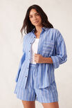 Peta Oversized Shirt, OXFORD BLUE WHITE TWIN STRIPE - alternate image 6