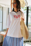 Liv Oversized Tee, WHITE/SUMMER LOBSTERS - alternate image 5