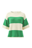 Boxy Knit Tee, GRASS/EGGSHELL BOLD STRIPE - alternate image 2