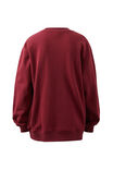 Isla Oversized Slouchy Crew, BURGUNDY BLUE HERITAGE LOGO - alternate image 3